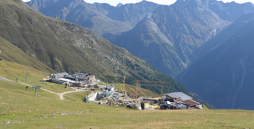Baustelle Alpen Bundesland Tirol Österreich