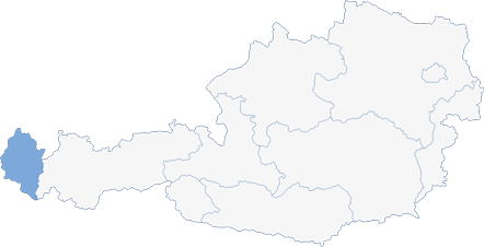 Karte Bundesland Voralberg Österreich